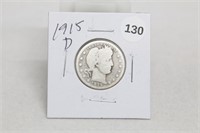 1915D Barber Quarter