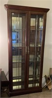 BEAUTIFUL CHERRY DISPLAY CABINET 38" W X 12" X