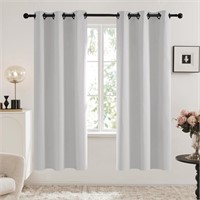 Deconovo Silver Grey Blackout Curtains for