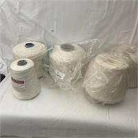 5 Spools 100% Cotton Yarn - Softball, Etc