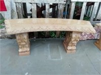 Marble Yellow Stone Bench