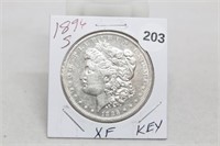 1896S XF Morgan Silver Dollar