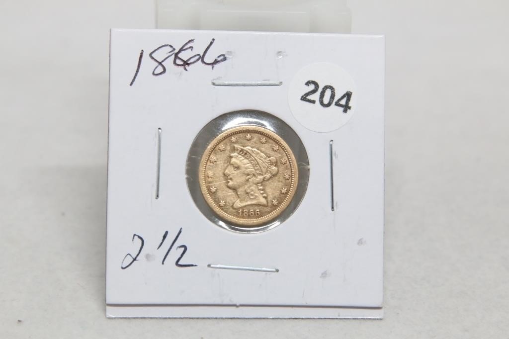 1866S 2.5 Dollars Gold!