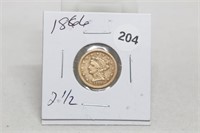 1866S 2.5 Dollars Gold!