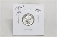 1941 AU Mercury Dime