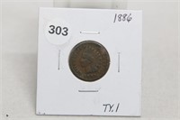 1886 Ty, 1 Cent-G