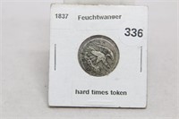Hard Times Token-1837-Feutchwanger 1 Cent