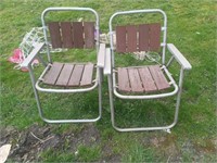 2 Vintage Aluminum Redwood Chairs