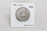 1843 -2 Reale-Mexico Mint