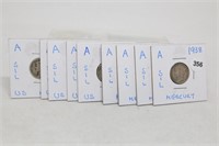 (9) Misc Dates Mercury Dimes