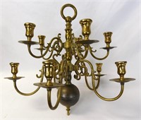 Brass 10 Candle Light Candlelight Chandelier