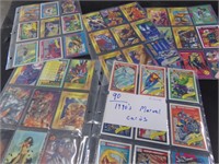 5 sheets 1990s Marvel cards 90