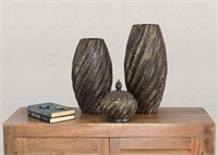 Oil Bronze Vase Set of 2