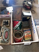 advertising cans box lot