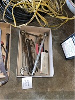 wrenches and tools box lot