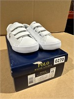 New childrens polo multi fasten II sneakers sz 11