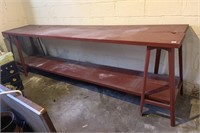 LONG POTTING TABLE WITH UNDER SHELF, 120X23X37