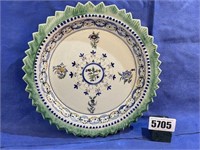 Large Handcrafted Plate Made In Portugal,