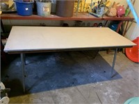 72X30 FORMICA TOPPED ALUMINUM TRIMMED LONG TABLE