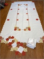 Banquet Size Fall Tablecloth & Napkins