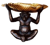 Poly Monkey with Gold leaf  Bowl 36-D96