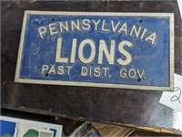 Pennsylvania Lions Metal Plaque