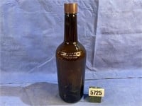 Tall Brown Bottle w/Lid, 14.75"T