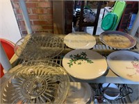 GLASS SERVING TRAYS AND DECORATIVE ACCENT PLATES