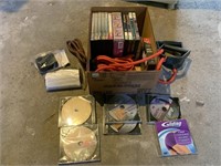 WORK OUT DVDS, SOME SEALED, STRETCH BANDS