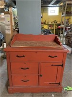 PAINTED WASHSTAND 3 DRAWER ONE DOOR