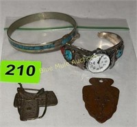Watch, bracelet, pendant, Hamley & Co. saddle item