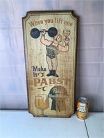 Pabst Blue Ribbon Wooden Sign