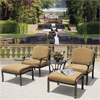 Savannah Outdoor Aluminum Club Chair Set of 5 (KIT