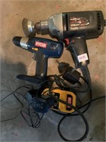 RYOBI BATTERY OP DRILL AND CORDED DRILL