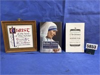 Christ Framed Saying, HB Book, Mother Teresa