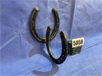 Painted Black Horseshoe Hook
