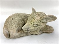 Cement Fawn Statue