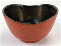 Shawnee Pottery 1004 Orange Splatter Bowl