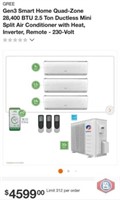 New (1 set) GREE Gen3 Smart Home Quad-Zone 28,400