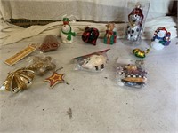 GLASS AND OTHER CHRISTMAS ORNAMENTS