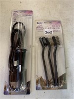 WIRE BRUSH AND SOLDER IRON