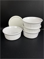 Corning Ware Bowls w/ One Lid