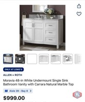 New (1 pcs) LOWE'S ALLEN + ROTH Moravia 48-in