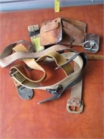 Leather belts and leather tool pouches
