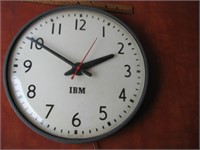 Large IBM electric wallmont Clock
