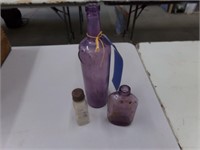 3 antique bottles 1800s