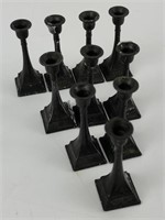 Vintage Cast Metal Miniature Candle Stick Holders