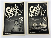 GEEK MONTHLY #2 & 3 Zine 2001, Ann Arbor MI