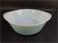 vtg GLASBAKE Blue Casserole Dish 7.5 x 2.75"