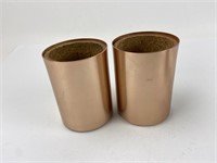 Cork lined copper drink holders